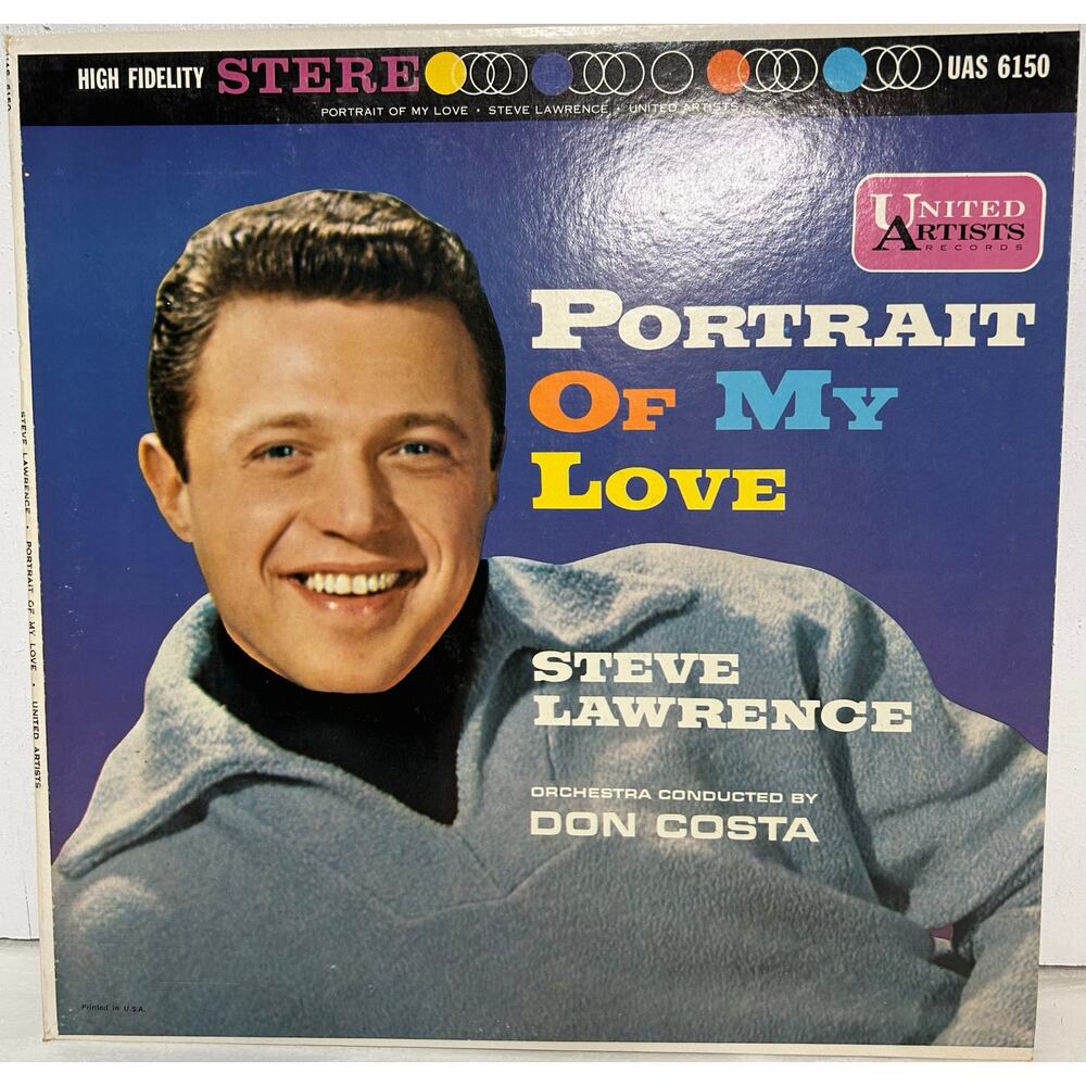 Steve Lawrence Portrait Of My Love Vintage 1961 Vinyl Album